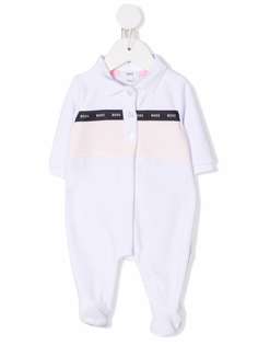 BOSS Kidswear флисовая пижама с логотипом