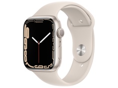 Умные часы APPLE Watch Series 7 45mm Starlight Aluminium Case with Starlight Sport Band