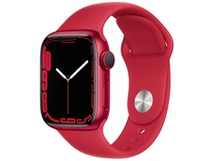 Умные часы APPLE Watch Series 7 41mm Product Red Aluminium Case with Product Red Sport Band MKN23RU/A