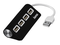 Хаб USB Hama TopSide 4xUSB 2.0 Black 00012177