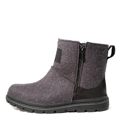 Ботинки Темно-серые ботинки на молнии из войлока на подкладке из натуральной шерсти на утолщенной подошве Nex Pero