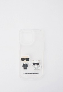 Чехол для iPhone Karl Lagerfeld 13 Pro, PC/TPU Karl & Choupette Transparent