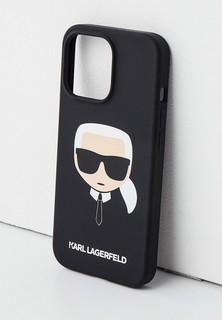 Чехол для iPhone Karl Lagerfeld 13 Pro, Liquid silicone Karls Head Hard Black