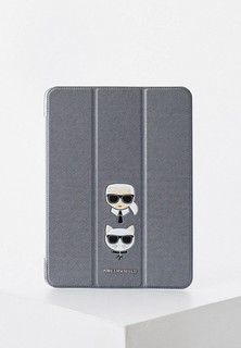 Чехол для iPad Karl Lagerfeld iPad Pro 11 (2021), PU Saffiano Karl & Choupette heads Folio Silver