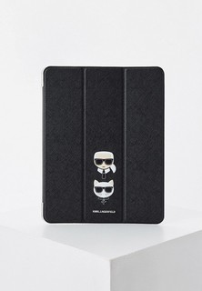 Чехол для iPad Karl Lagerfeld iPad Pro 12.9 (2021), PU Saffiano Karl & Choupette heads Folio Black