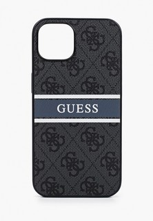Чехол для iPhone Guess 13, PU 4G Stripe printed logo Grey