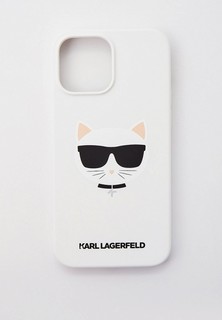 Чехол для iPhone Karl Lagerfeld Lagerfeld для iPhone 13 Pro Max чехол Liquid silicone Choupette Hard White