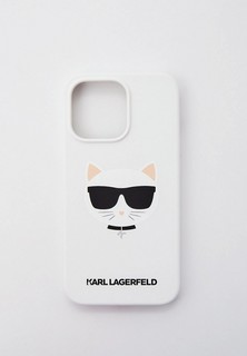 Чехол для iPhone Karl Lagerfeld Lagerfeld для iPhone 13 Pro чехол Liquid silicone Choupette Hard White