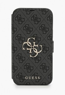 Чехол для iPhone Guess 13 Pro Max, PU 4G Big metal logo Booktype Grey