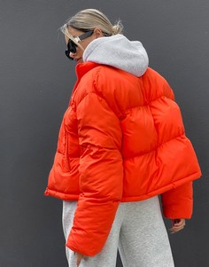 Оранжевая дутая куртка в стиле oversized ASOS Weekend Collective-Оранжевый цвет