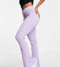 Сиреневые пушистые брюки клеш в рубчик (от комплекта) Reclaimed Vintage Inspired-Фиолетовый цвет