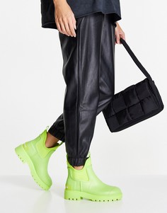 Лаймово-зеленые резиновые ботинки челси Calvin Klein Jeans-Зеленый цвет