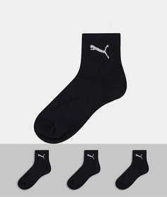 Набор из 3 пар черных носков Puma-Черный цвет
