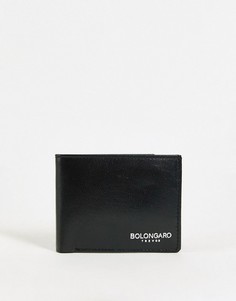 Кожаный бумажник в одно сложение Bolongaro Trevor Darren-Черный цвет
