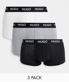 Набор из 3 боксеров-брифов черного/серого/белого цветов HUGO-Разноцветный