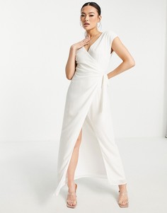 Белое платье макси с запахом NA-KD-Белый