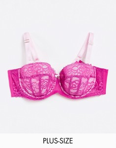 Розовый кружевной бюстгальтер-балконет Ann Summers Curve-Розовый цвет