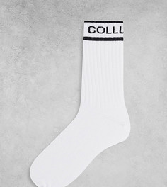 Белые носки в стиле унисекс с логотипом COLLUSION Unisex-Белый