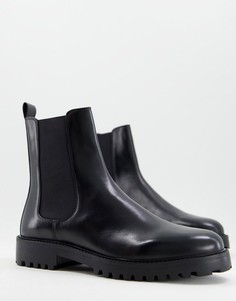 Высокие черные ботинки челси Walk London Cole-Черный