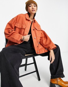 Куртка рыжего цвета в утилитарном стиле с карманами от комплекта Waven Haley-Светло-бежевый цвет