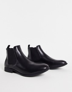 Черные ботинки челси из искусственной кожи New Look-Черный цвет