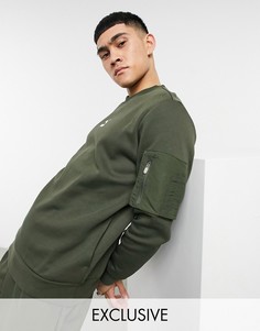 Зеленый свитшот с круглым вырезом Puma Avenir-Зеленый цвет