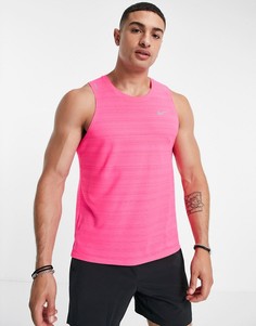 Ярко-розовая майка Nike Running Miler-Розовый цвет