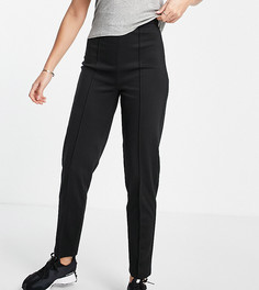 Черные брюки-галифе с защипами из ткани понте ASOS DESIGN Tall-Черный цвет