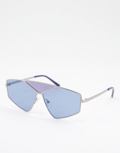 Серо-голубые солнцезащитные очки-навигаторы Karl Lagerfeld-Серый