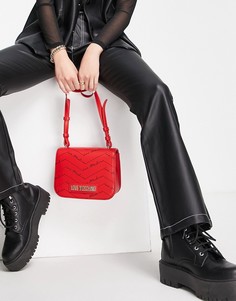 Красная сумка через плечо со сплошным логотипом Love Moschino-Красный