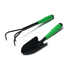 Набор садового инструмента, 2 предмета: рыхлитель, совок, длина 35 см, пластиковые ручки Greengo
