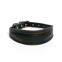 Ошейник двухслойный тиснёный Пушистое счастье