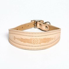 Ошейник двухслойный тиснёный Пушистое счастье