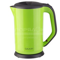 Чайник электрический Galaxy, GL 0318, зеленый, 1.7 л, 2000 Вт, скрытый нагревательный элемент, металл