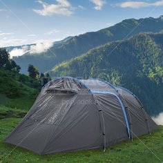 Палатка 4 мест, 255+225х270х155 см, 1 комн, с москитной сеткой, Green Days, Tunel tent