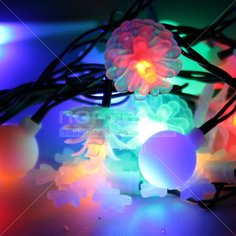 Гирлянда Космос Новогодние игрушки KOC_GIR30LEDMIX2_RGB, 30 ламп, 4.4 м, мультиколор
