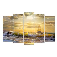 Картина модульная, 125х80 см, 5 модулей, После бури, X-219H