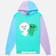 Мужская толстовка RIPNDIP Buddy System Color Block Hoodie, цвет зелёный