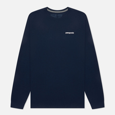 Мужской лонгслив Patagonia P-6 Logo Responsibili-Tee, цвет синий