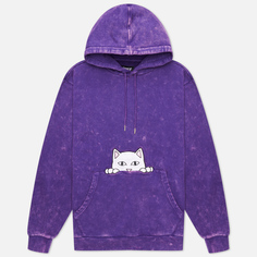 Мужская толстовка RIPNDIP Peeking Nermal Embroidered Hoodie, цвет фиолетовый