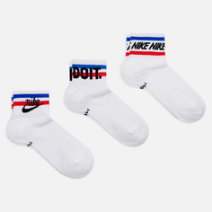 Комплект носков Nike 3-Pack Everyday Essential Ankle, цвет белый