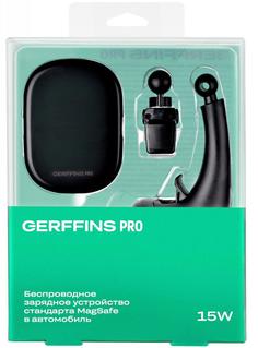 Беспроводное автомобильное зарядное устройство Gerffins PRO GFPRO-CARMG-001 с поддержкой MagSafe (черный)