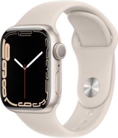 Умные часы Apple Watch Series 7, 41 мм, корпус из алюминия, спортивный ремешок (сияющая звезда)