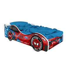 Кровать-машина карлсон бостон (без доп. опций) (magic cars) красный 75x50x170 см.