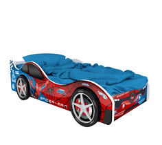 Кровать-машина карлсон бостон (с объемными колесами) (magic cars) красный 85x50x170 см.
