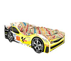 Кровать-машина карлсон лондон (без доп. опций) (magic cars) желтый 75x50x170 см.