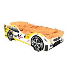 Кровать-машина карлсон сочи (без доп. опций) (magic cars) желтый 75x50x170 см.