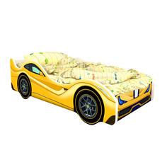 Кровать-машина карлсон феррари (без доп. опций) (magic cars) желтый 75x50x170 см.