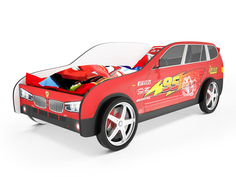 Кровать-машина карлсон джип бмв х5 (с объемными колесами) (magic cars) красный 94x75x184 см.