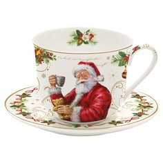 Чашка с блюдцем Easy life Магия рождества 0,4 л